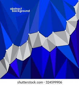 Abstract 3D geometric colorful background from triangles. Vector illustration. Eps 10