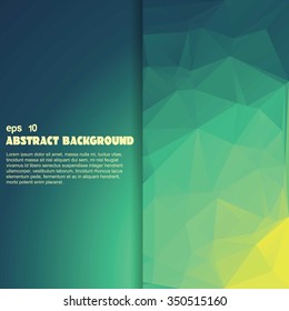 Abstract 3D geometric colorful background. Vector EPS 10 low poly illustration