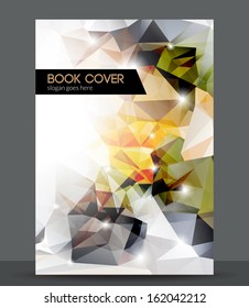 Abstract 3D geometric colorful cover