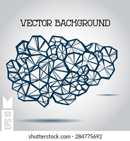 Abstract 3D geometric colorful shape on a background. Vector. EPS