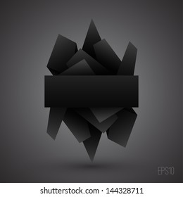 Abstract 3d Geometric Elements. Abstract Futuristic Background. Vector