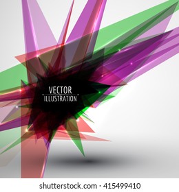 Abstract 3d geometric lines modern grunge vector background. Eps 10.