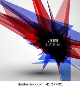 Abstract 3d geometric lines modern grunge vector background. Eps 10.
