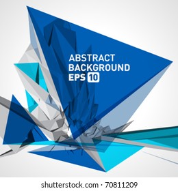 Abstract 3d geometric lines modern grunge vector background. Eps 10.