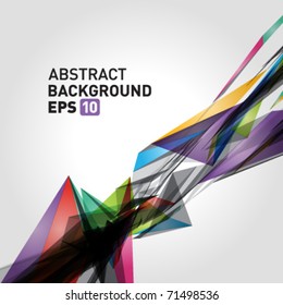 Abstract 3d geometric lines modern grunge vector background. Eps 10.