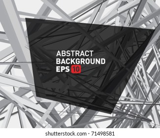 Abstract 3d geometric lines modern grunge vector background. Eps 10.