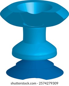 Abstract 3D Geometric Model with Symmetrical Design – Modern Industrial and Product Concept