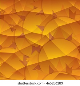 Abstract 3D geometric orange background polygonal style