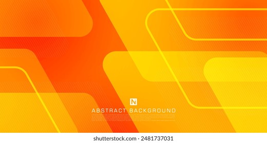 Abstractas fondo de superposición geométrica naranja 3D con cuadrado simple. Diseño naranja colorido. Luminoso y moderno con concepto simple. Vector Eps10