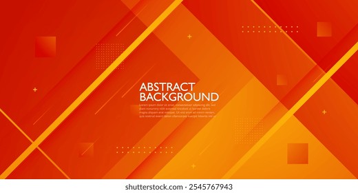 Abstrato 3D geométrica laranja sobrepor fundo com padrão quadrado simples. Design laranja colorido. Moderno com conceito simples. Vetor Eps10