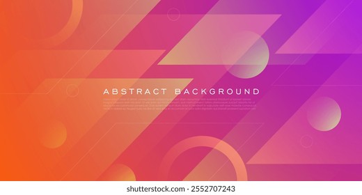 Abstract 3D geometric orange and purple overlap background with simple square pattern. Colorful background design. Bright and modern pattern concept. Eps10 vector