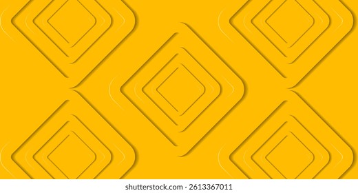 Abstract 3d Geometric realistic paper cut background with gradient rectangle shape yellow colors. eps 10