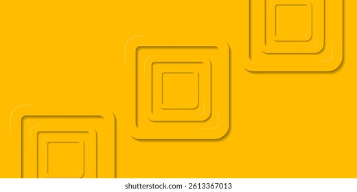 Abstract 3d Geometric realistic paper cut background with gradient rectangle shape yellow colors. eps 10