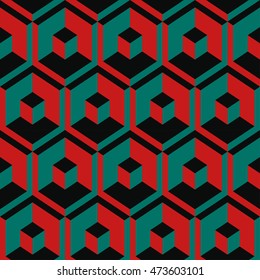 Abstract 3d geometric seamless patter
