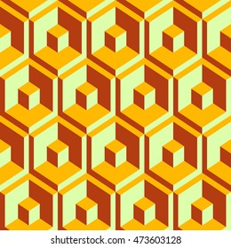 Abstract 3d geometric seamless patter