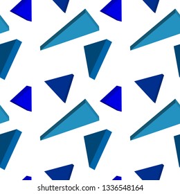 Abstract 3d geometric seamless pattern. Vector illustration.