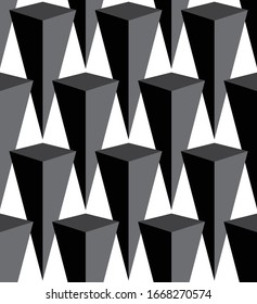 Abstract 3d geometric seamless pattern. vector illustration