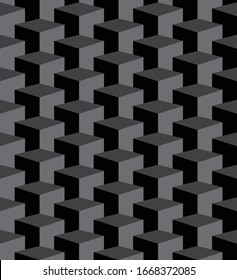 Abstract 3d geometric seamless pattern. vector illustration