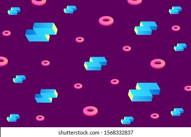 Abstract 3D geometric shapes background.