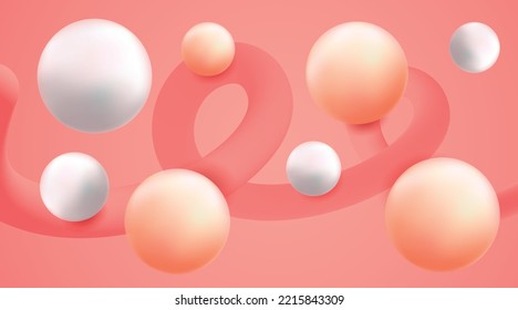 Abstract 3D geometric shapes futuristic vector banner and background