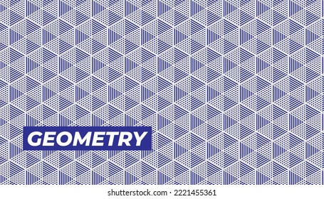 Abstract 3D Geometric Shapes Purple Seamless Background