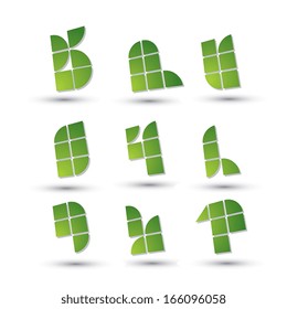 Abstract 3d geometric simple symbols set, vector abstract icons.