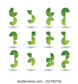 Abstract 3d geometric simplistic symbols set, vector abstract icons.