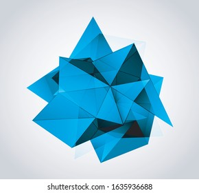Abstract 3d geometric triangle background
