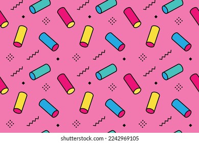 Abstract 3D geometric vector shapes. Memphis set isometric geometrical figures and forms. decorative isometric and hipster memphis shapes. Vector illustration