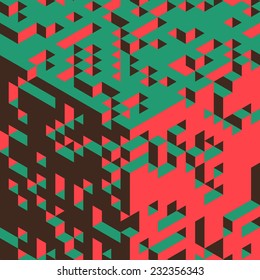 Abstract 3d geometrical background. Mosaic. Vector illustration.