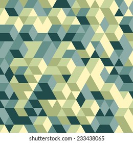 Resumen del fondo geométrico 3d. Mosaico. Ilustración vectorial.