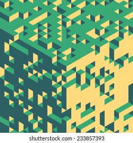 Abstrakter 3D-geometrischer Hintergrund. Mosaik. Vektorgrafik.
