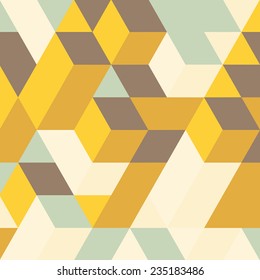 Abstract 3d geometrical background. Mosaic. Vector illustration.
