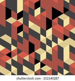 Abstract 3d geometrical background. Mosaic. Vector illustration.