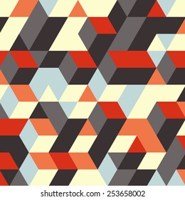 Abstract 3d geometrical background. Mosaic. Vector illustration. 