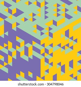 Abstract 3d geometrical background. Mosaic. Vector illustration.