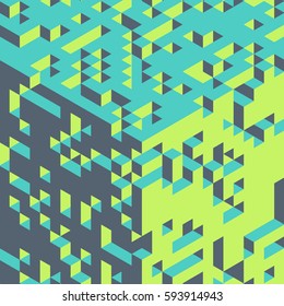 Abstract 3d geometrical background. Mosaic. Vector illustration. 