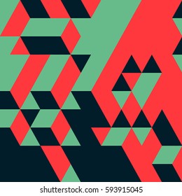 Abstract 3d geometrical background. Mosaic. Vector illustration. 