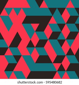 Abstrakter 3D-geometrischer Hintergrund. Mosaik. Vektorgrafik. 