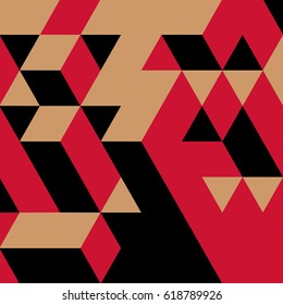 Abstract 3d geometrical background. Mosaic. Vector illustration.