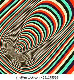 Abstract 3d geometrical background. Pattern with optical illusion. Vector illustration. 