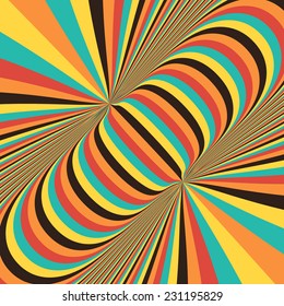 Abstract 3d geometrical background. Pattern with optical illusion. Vector illustration.