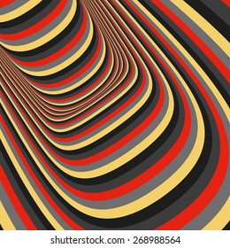 Abstract 3d geometrical background. Pattern with optical illusion. Vector illustration. 