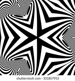 Abstract 3d Geometrical Background. Pattern With Optical Illusion. Vector Illustration. 