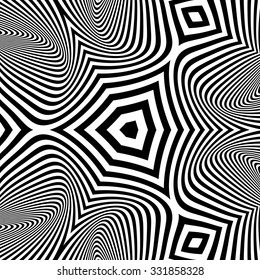 Abstract 3d Geometrical Background. Pattern With Optical Illusion. Vector Illustration. 