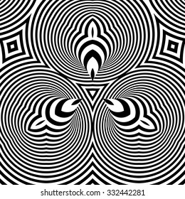 Abstract 3d Geometrical Background. Pattern With Optical Illusion. Vector Illustration.  