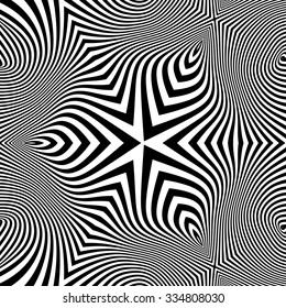 Abstract 3d Geometrical Background. Pattern With Optical Illusion. Vector Illustration. 