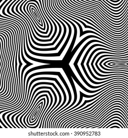 Abstract 3d Geometrical Background. Pattern With Optical Illusion. Vector Illustration. 