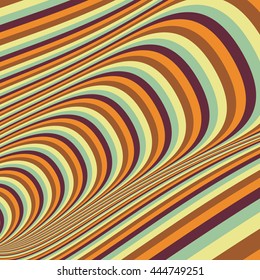 Abstract 3d geometrical background. Pattern with optical illusion. Vector illustration. 