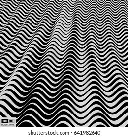 Abstract 3D geometrical background. Pattern with optical illusion. Vector illustration. 